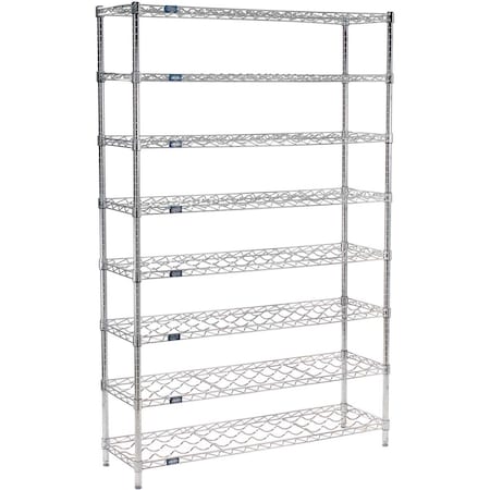 Nexel Wine Bottle Rack, 72 Bottle 36inW x 14inD x 74inH, Chrome B2276516